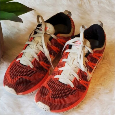 NIKE FLYKNIT ONE Women's Running Shoes 554888-611 Low Top Sz  Reddish-Orange