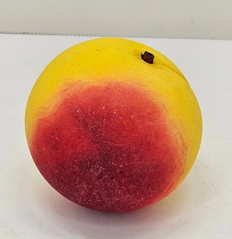 Vintage Italian Stone Fruit Marble Alabaster Peach - Image 4 of 4