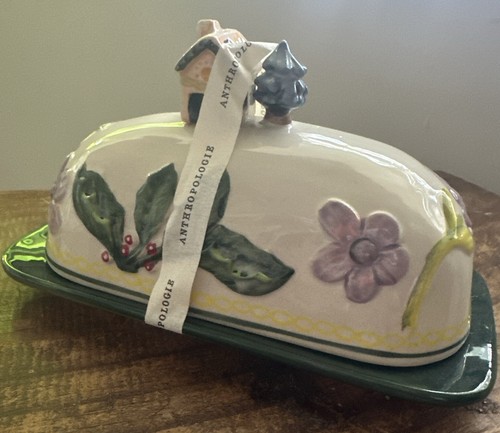 Anthropologie Nathalie Lete Cottage Butter Dish - Picture 3 of 5
