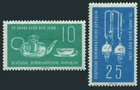 Germany-GDR 452-453,lightly hinged.Michel 713-714. Jena glassware 75 years.1959.