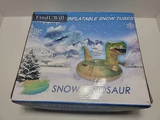Dinosaur Snow Tube, FindUWill 64.9 inch Inflatable Snow Sled with Handle for Kid