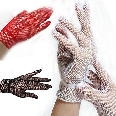 New Ladies Lace Evening Gloves 1920's Flapper Gangster Fancy Dress Bridal Prom