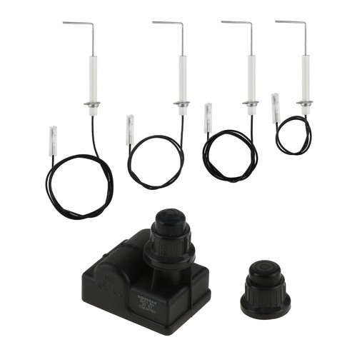 BBQ Gas Grill Igniter Assembly Spark Generator & 4Pcs Electrode Ignitor Wire Set - Picture 2 of 19