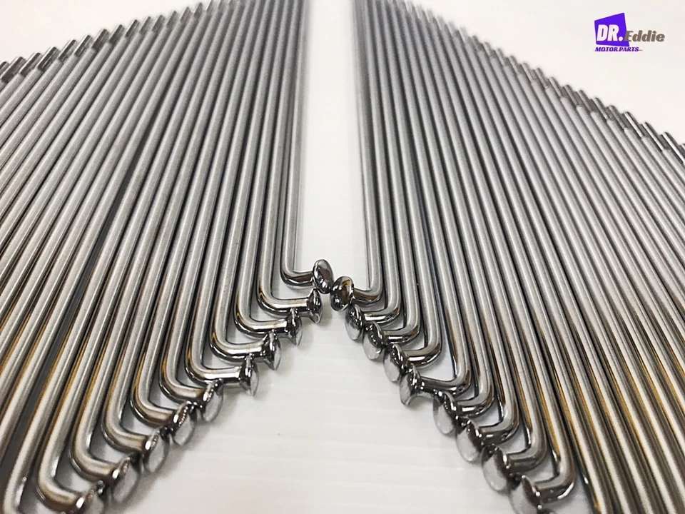 Fit KAWASAKI KH500 A8 1976 FRONT + REAR SPOKE SET CHROME 72Pcs.  #BI5042# - Изображение 2 из 4