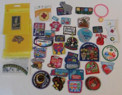 Girl Scouts lot pins badges iron-ons etc