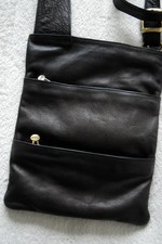 Everest Genuine Leather Dark Brown Crossbody Sling Organiser Bag 10x8.5"