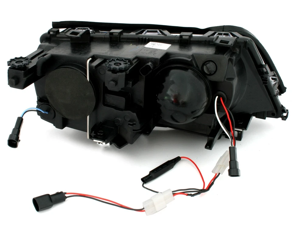 EAGLE EYES Angel Eyes Scheinwerfer für 3er BMW E46 Limo + Touring Schwarz - Bild 4 von 4