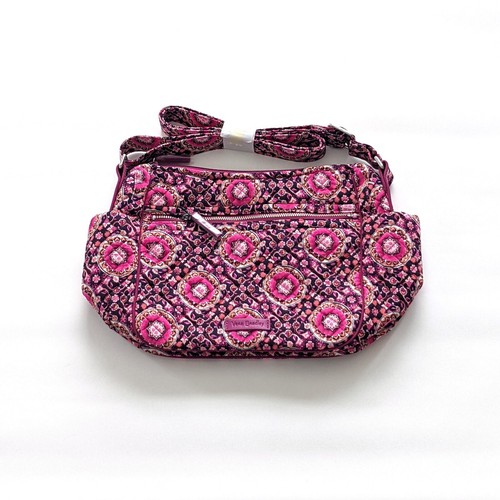 Vera Bradley Iconic On the Go Crossbody Raspberry Medallion NWT