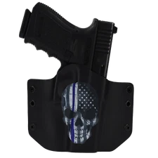 Sccy - OWB Gun Holster - Optic Ready - Skull Blue Line