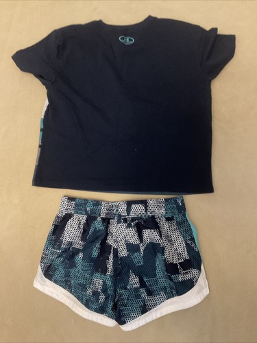 Under Armour girls lot large youth shorts Cropped tshirt Set - Picture 6 of 6