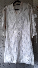 Pakistani Designer Agha Noor White Cotton Blend Embroidered Kameez Size S