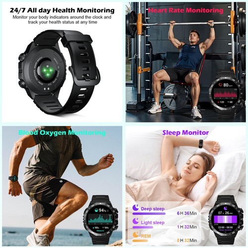 HOIFA Smart Watch – HD Fitness Tracker with Call, Heart, Sleep, IP68 - Picture 5 of 7