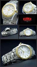Image of Roamer Men's Watch Stainless Steel Bicolor Swiss Made 10 Bar 38mm Sapphire Glass
