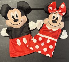 Minnie and Mickey Mouse Plush Hand Puppets Melissa And Doug Disney Baby Set Lot