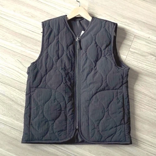 Men Quilted Liner Zipper Vest Nylon Military Style Japanese Urban Outdoor Unisex - Picture 9 of 10