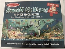 Melissa  Doug Kids Puzzle Beneath the Waves 48 Piece Floor Factory Sealed