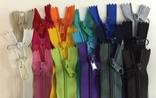 10 Long Pull Handbag Zippers 14" Many colors to choose Wholesale Lot Nylon