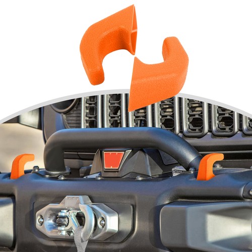 2pc Bumper Tow Hook Protector Tow Hook Rubber Covers For Jeep Wrangler JK JL JT - Picture 28 of 66