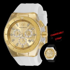 TechnoMarine Cruise Star Men's Watch 46.65mm White/Black Interchangeable Strap