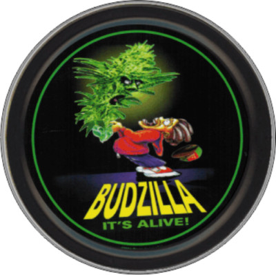 Budzilla It's Alive - Seal Tight Stash Tins Round Storage Container - 3.5'' x 1''