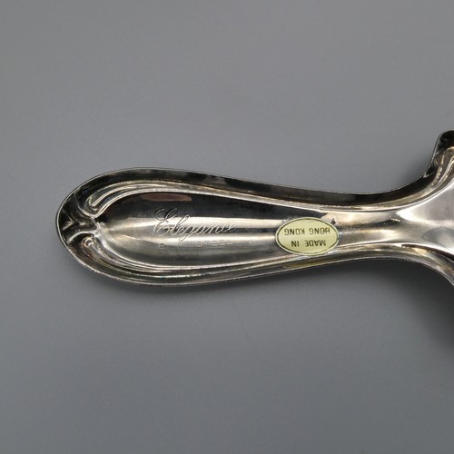 Vintage Embossed Roses Wedding Cake Server Silver-Plated Steel by Elegance 8" - Picture 11 of 13