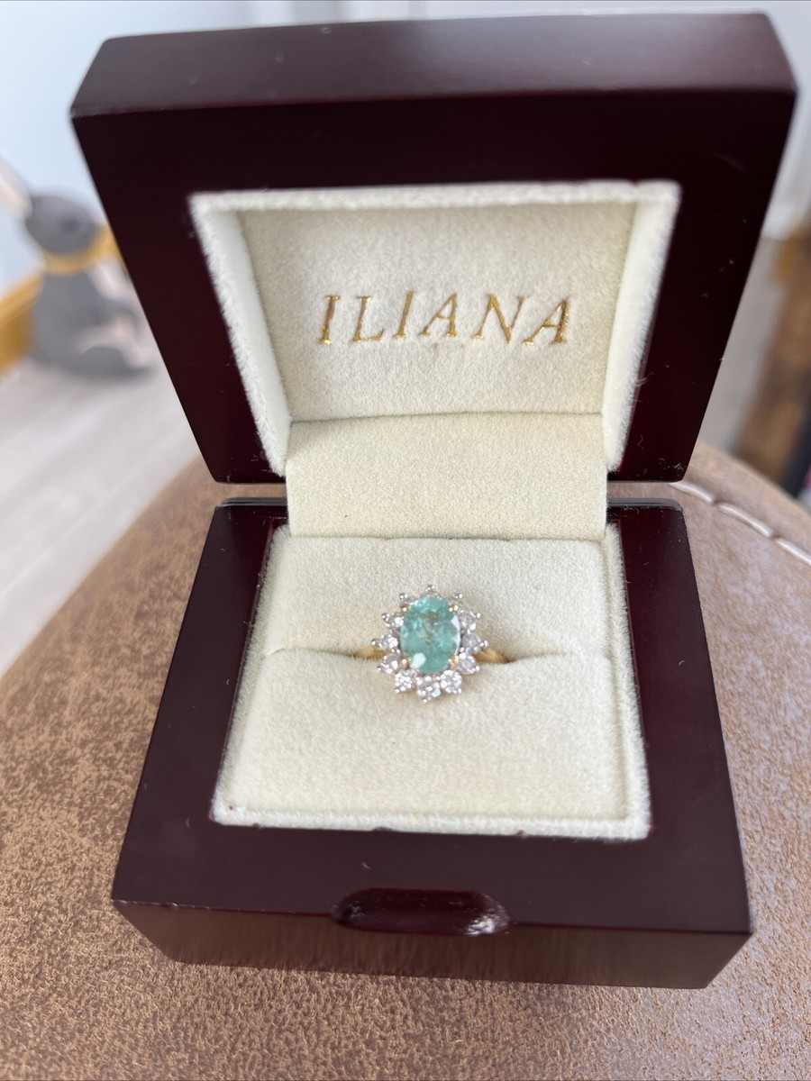 Iliana 18k Y Gold Mozambique Paraiba Tourmaline Diamond Ring