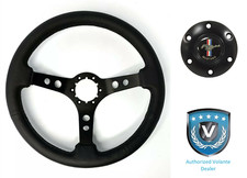 3 Spoke Black Steering Wheel 6 Hole W Pony Horn Button For Ford Mustang