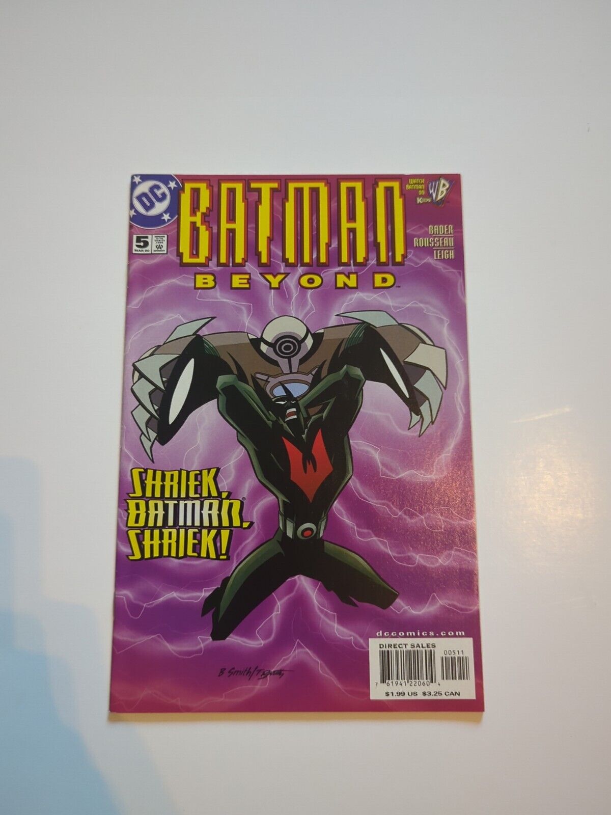Batman Beyond #5 2000 DC Comic Book HTF WB Hillary Bader Bob Smith Cover NM
