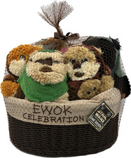 Star Wars Disney EWOK CELEBRATION Basket Of Plush Toys Limited Edition of 1000