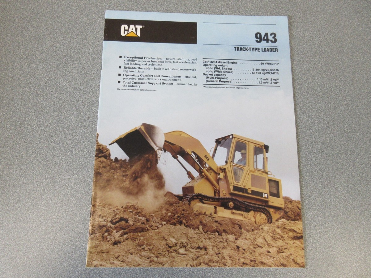 Caterpillar 943 Crawler Loader Color Brochure 12 Page Very Good 