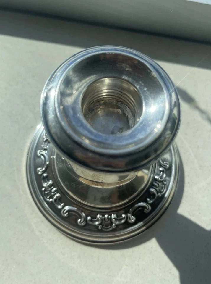 Gorham Strasbourg 1129 Sterling Weighted Candlestick Vintage Rococo Silver USA - Изображение 3 из 4