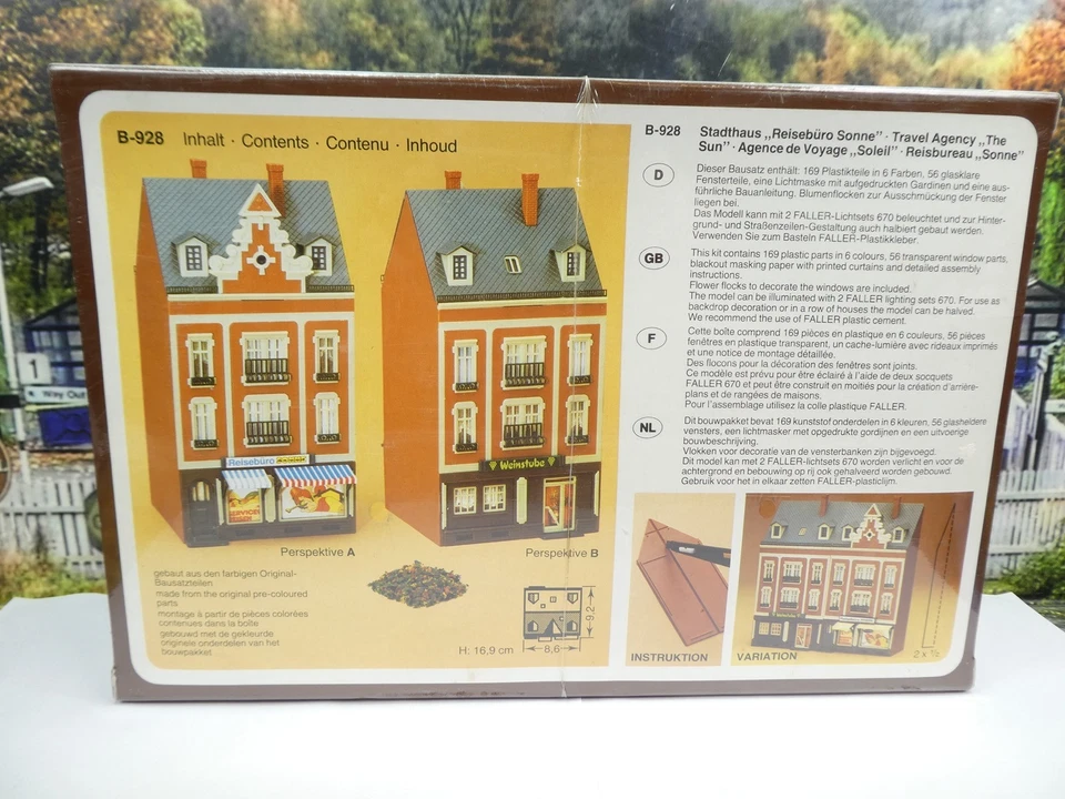 Faller B-928 - H0 - Stadthaus - "REISBÜRO SONNE" - OVP - verschweisst - #9976 - Bild 2 von 4