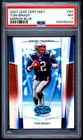2007 LEAF CERTIFIED MATERIALS MIRROR BLUE #84 TOM BRADY 10/50 PSA 7