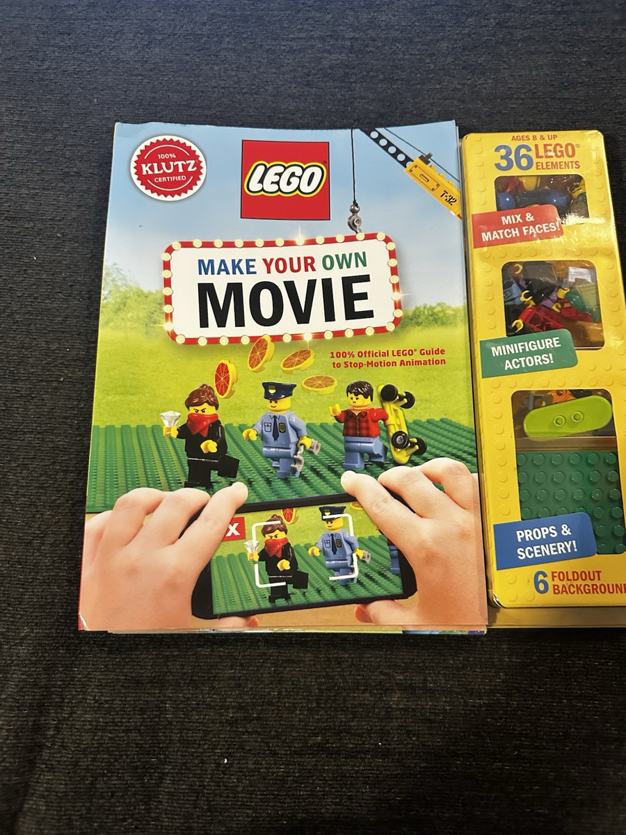 Lego Make Your Own Movie Book Klutz Stop Animation Motion Minifigure Brick  2017
