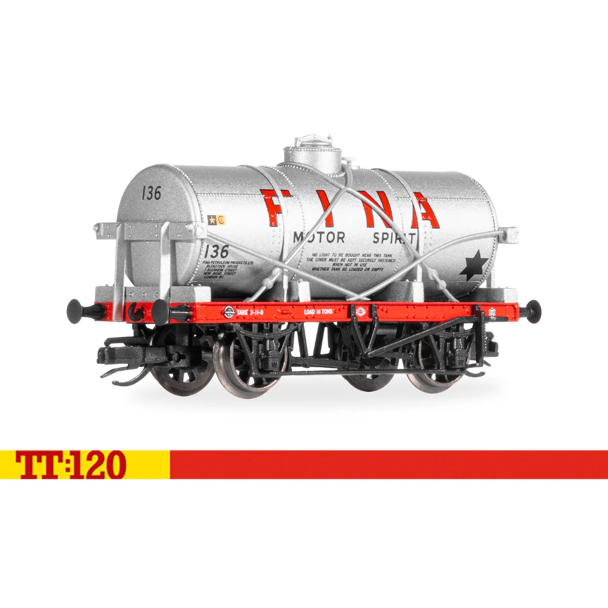 Hornby TT6047 Fina '136' 12T Tank Wagon - TT:120 Gauge