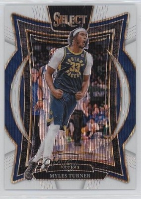 2024-25 Panini Select Concourse White Wave Prizm 47/99 Myles Turner #4 1oq1