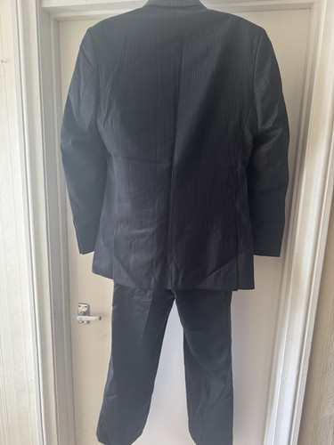 Teenagers A39 Savile Row Prom Wedding Page Boys Pin Striped Suit 36”chest 30/28” - Picture 7 of 8