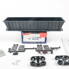 Roundhouse HO Scale Undecorated Black 50' Bathtub Gondola Kit 1660 (X)