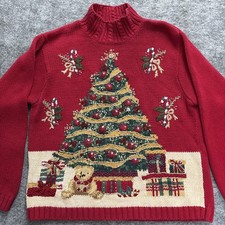 Vintage Tiara International Women s Size Large Women s Christmas Sweater Holiday