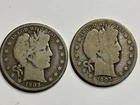 Lot of 2 Barber Half Dollars 1903 and 1903-O, .90 Silver *ungraded*