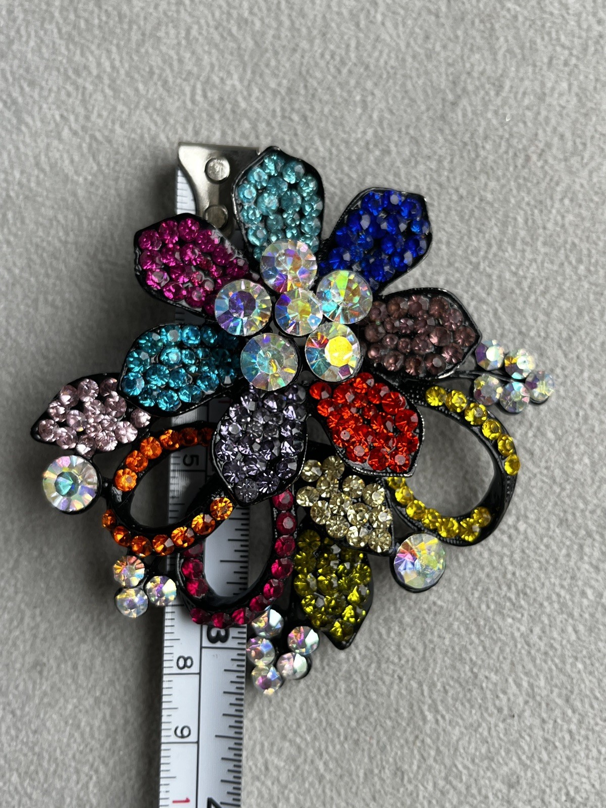 Rhinestone Flower Statement Brooches Dimensional … - image 8