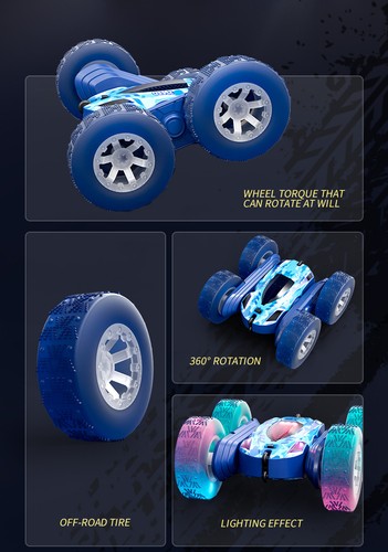 4WD Remote Control Car, RC Car Double Sided Fast Off-Road Stunt RC Toy Car - Picture 10 of 22