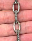 Vintage Sterling Silver Marcasite MOP & Amethyst Heart Charm Bracelet 7” — photo 3