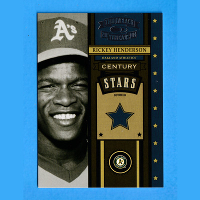 2004 Donruss Throwback Threads Rickey Henderson /1500 #CS-45, Century Stars A's