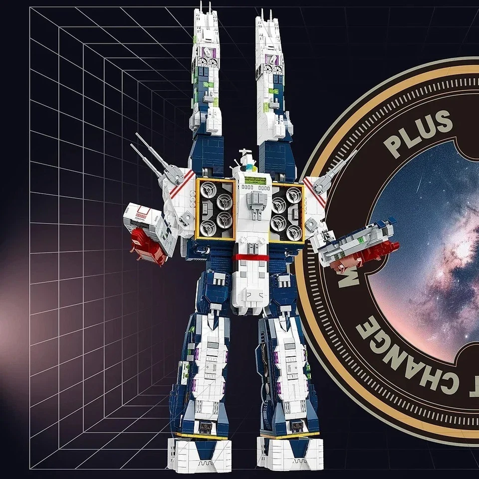 ROBOTECH | SDF-1 Macross Building Kit | JIE STAR 4682 PIEZAS TRANSFORMABLE Battroid Foto 2 de 4