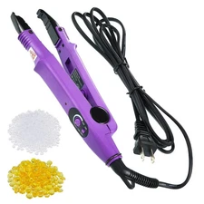 Fusion Hair Extension Tools: Heat Iron Connector Wand, U Tip Keratin Purple