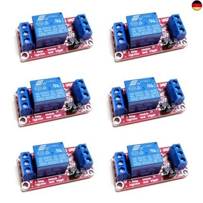 BuxiuGK 6 Stück Relais Modul 5V,1 Kanal Relaisplatine mit 