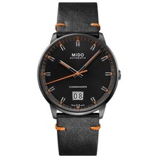 Orologio MIDO Commander Big Date quadrante nero cinturino in pelle nero 42 mm (Z4-C1)