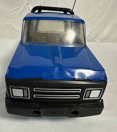 VTG 70-80s Blue Tonka Pick Up Truck w/ XR-101 Tires w/ Broken Bike & Jack - READ - Picture 13 of 24