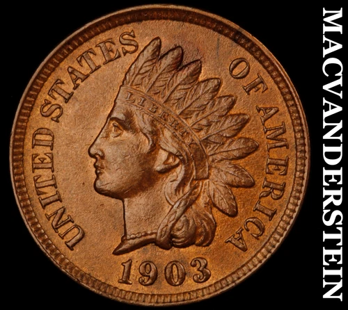 1903 Indian Head Cent- Choice Gem Brilliant Uncirculated+++ Luster #J112